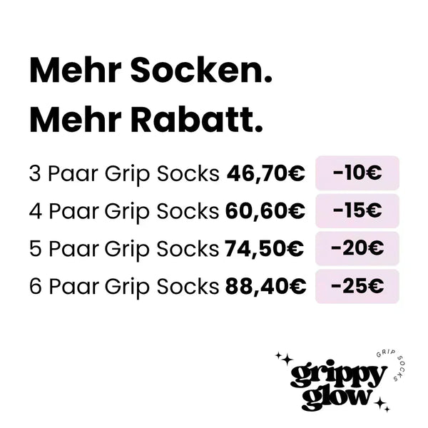 Ruffle Heart I Pilates & Yoga Socken aus Baumwolle