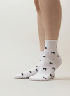 Pilates Socken mit Schleifchen I Weiß
