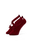 Ballerina Pilates Socken mit Riemchen I Rot