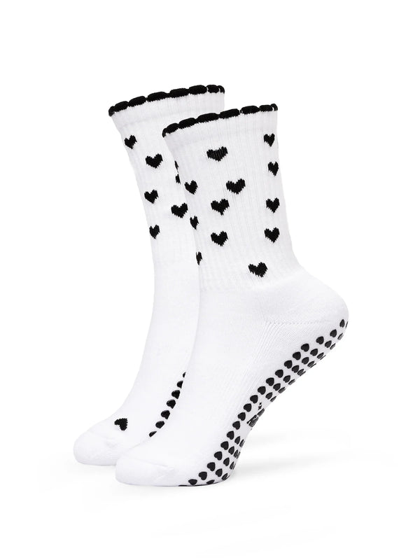 Ruffle Heart I Pilates & Yoga Socken aus Baumwolle