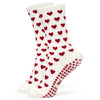 Pilates Socken aus Baumwolle I Full Hearts Rot
