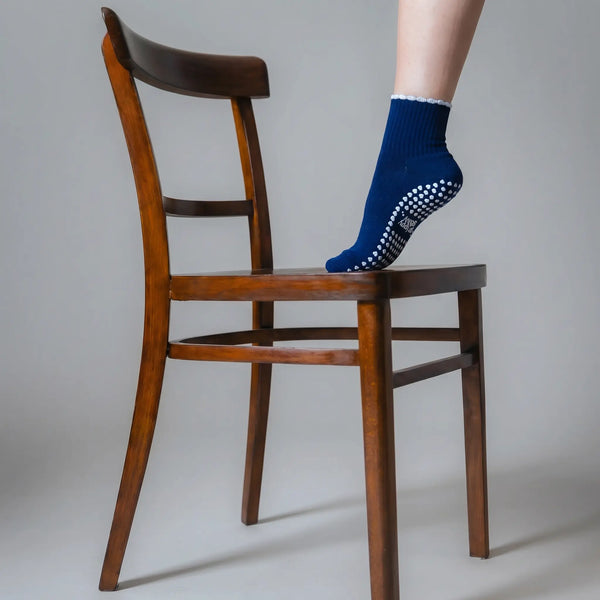 Pilates Socken aus Baumwolle I Basic Blau