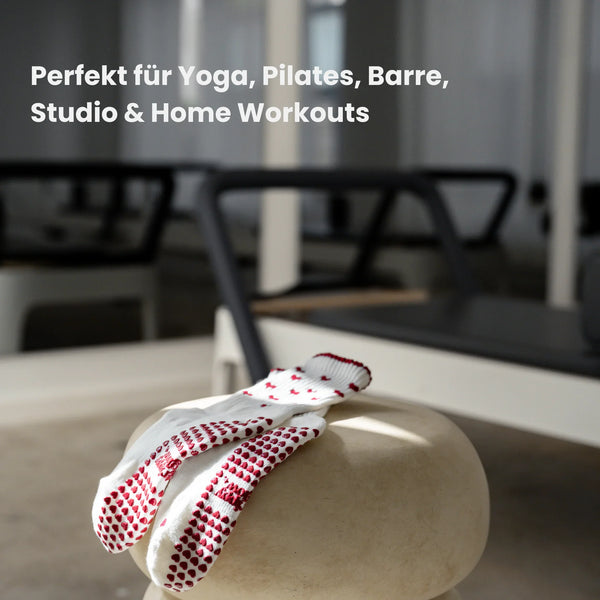 Ruffle Heart I Pilates & Yoga Socken aus Baumwolle