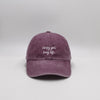 Basecap aus Baumwolle I sleepy girl, busy life I Lila