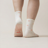 Pilates Socken aus Baumwolle I Schleifchen I Beige - 36-41