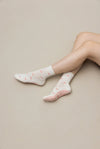 Pilates Socken mit Schleifchen I Beige