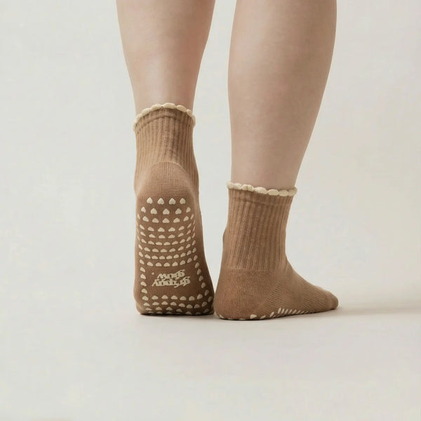 Pilates Socken aus Baumwolle I Basic Hazelnut - 36-41