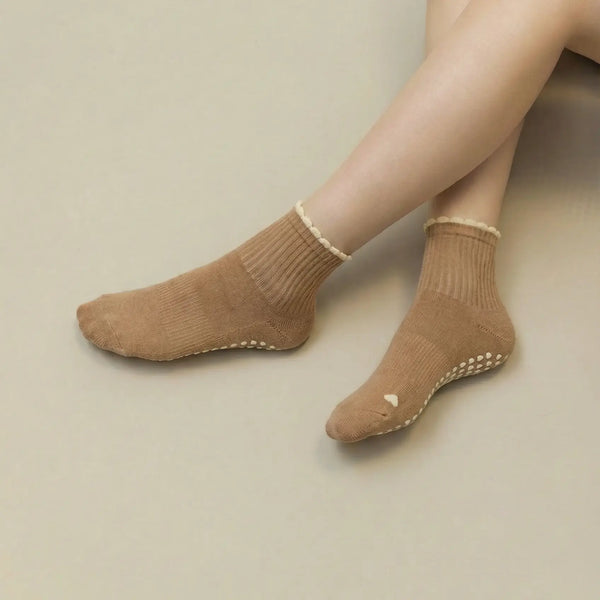 Pilates Socken aus Baumwolle I Basic Hazelnut - 36-41