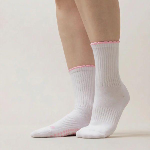 Pilates Socken aus Baumwolle I Big Heart Rosa - 36-41