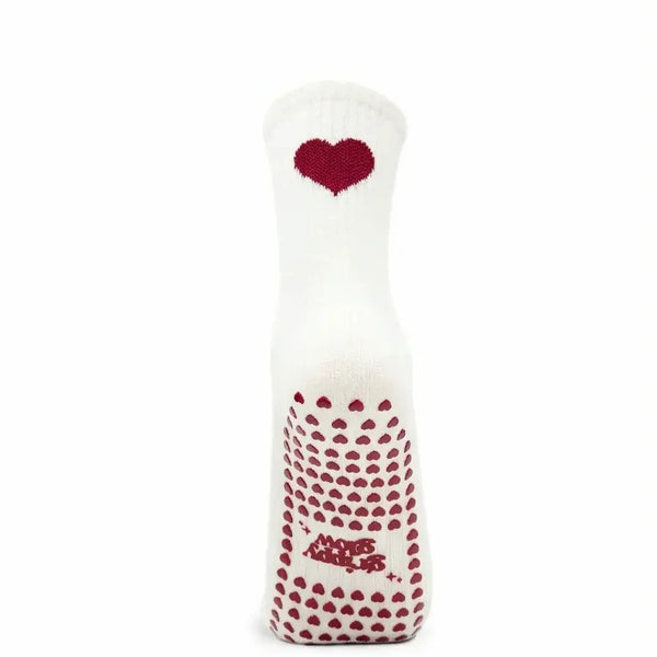 Pilates Socken aus Baumwolle I Big Heart Rot - 36-41