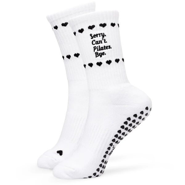 Pilates Socken aus Baumwolle I Sorry.Cant.Pilates.Bye Schwarz