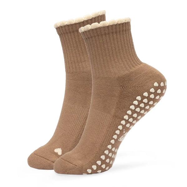 Pilates Socken aus Baumwolle I Basic Hazelnut - 36-41
