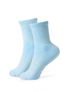 Pilates Socken aus 85% Bio Baumwolle von grippyglow in blau in 2 Größen. Ideal für Yoga, Barre, Reformer Pilates & Lagree. 