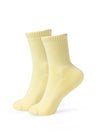 Pilates Socken aus 85% Bio Baumwolle von grippyglow in Butter Yellow Gelb in 2 Größen. Ideal für Yoga, Barre, Reformer Pilates & Lagree. 