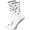 Pilates Socken aus Baumwolle I Ruffle Heart Schwarz - 36-41