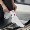 Pilates Socken aus Baumwolle I Ruffle Heart Rot - 36-41