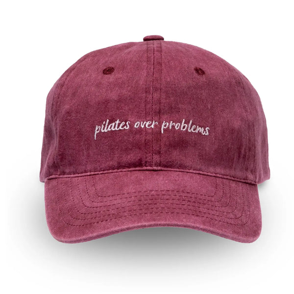Basecap aus Baumwolle I pilates over problems I Rot