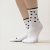 Pilates Socken aus Baumwolle I Ruffle Heart Schwarz - 36-41