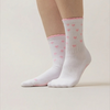 Pilates Socken aus Baumwolle I Ruffle Heart Rosa - 36-41