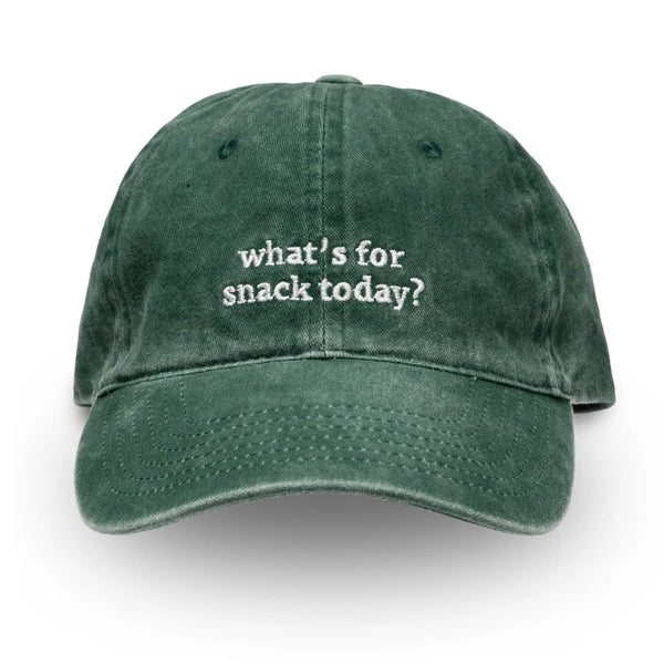 Basecap aus Baumwolle I what's for snack today I Grün